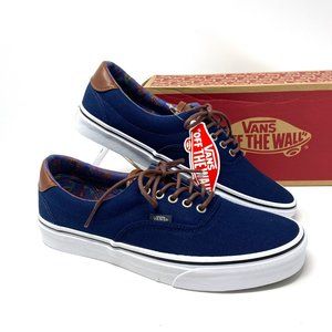 Vans Women's Size Era 59 C&L Dress Blue Canvas Skate Low Top Lace Up VN000UC6DCU
